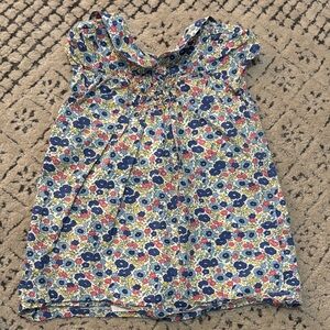 Baby Boden Blue and Pink Floral Dress sz 2-3Y